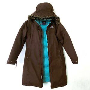 Women's Vintage North Face Hyvent Knee Length Goose Down Coat Large
